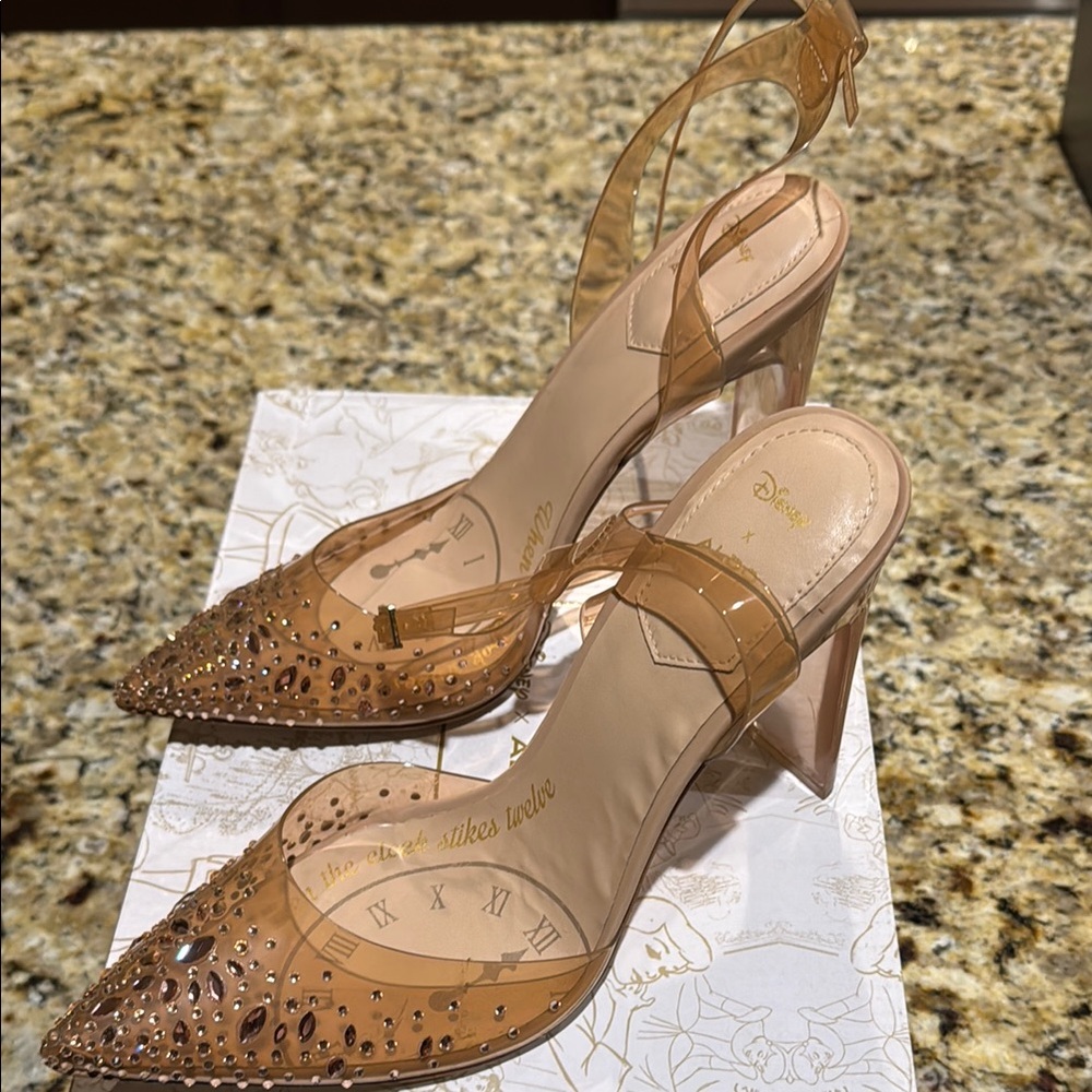 Aldo Tan strapped Heels with Laser-Cut Design